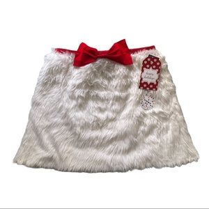 NWT Light Up Faux Fur Christmas skirt sz L